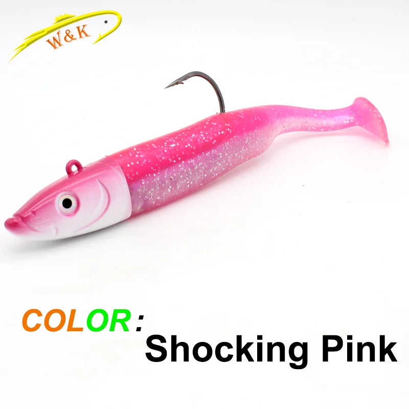 W&amp;K Paddle Tail Soft Lure Jig Kit – Multi-Size Fishing Set