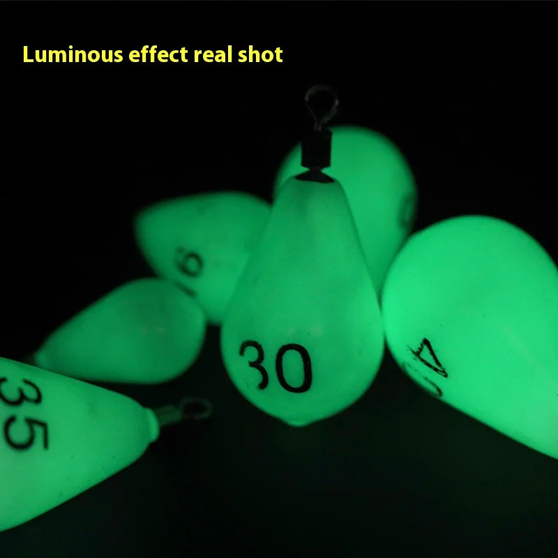 Reel Nauti Luminous Fishing Drop Sinkers – 360° Rotation Connector Weights (2PCS)
