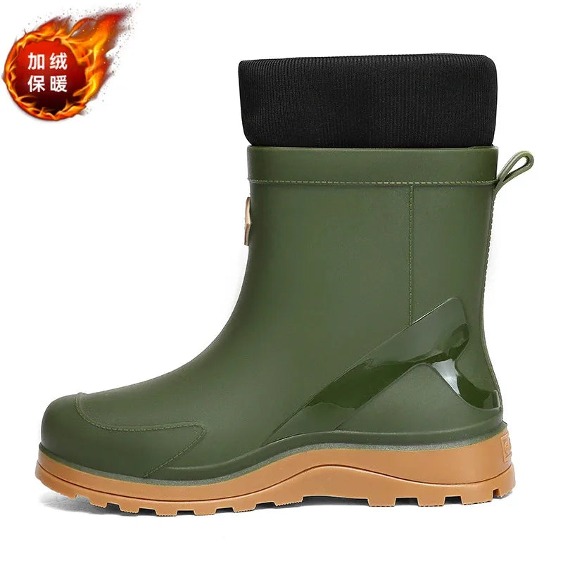 Reel Nauti Men’s Mid-Calf Winter Deck Rain Boots