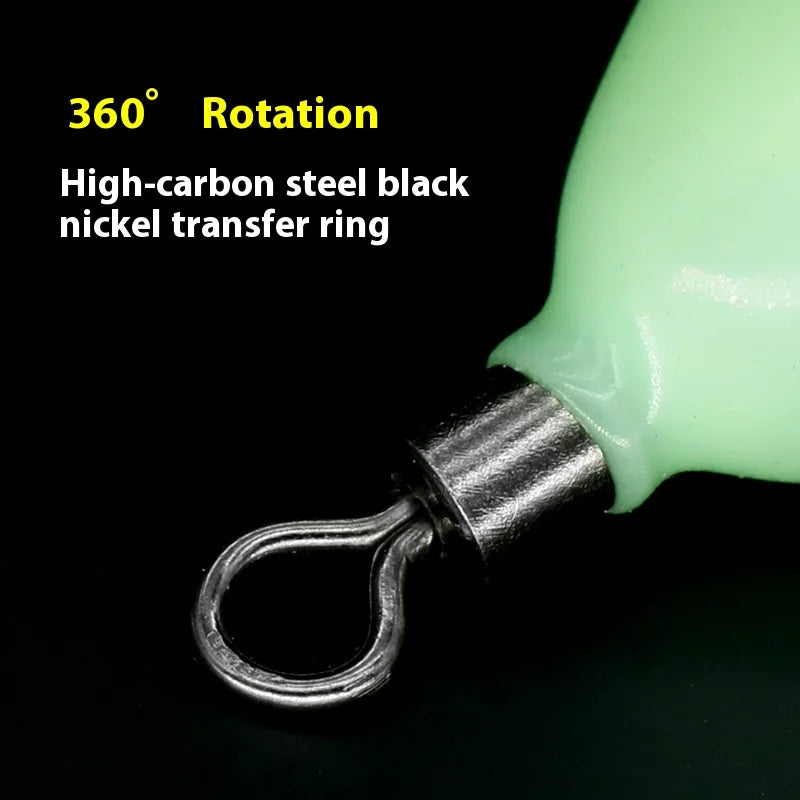 Reel Nauti Luminous Fishing Drop Sinkers – 360° Rotation Connector Weights (2PCS)