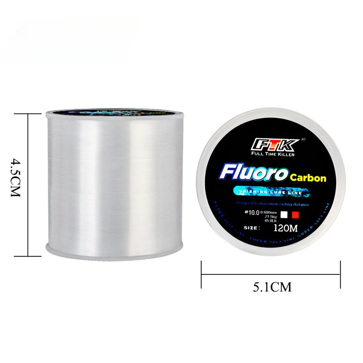 120M Fluorocarbon Coating Fishing Line 0.20mm-0.60mm 7.15LB-45LB Carbon Fiber Leader