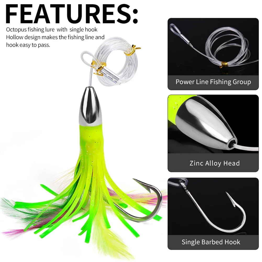 SPORTARC Trolling Skirt Lure – Offshore Saltwater Bait Tuna