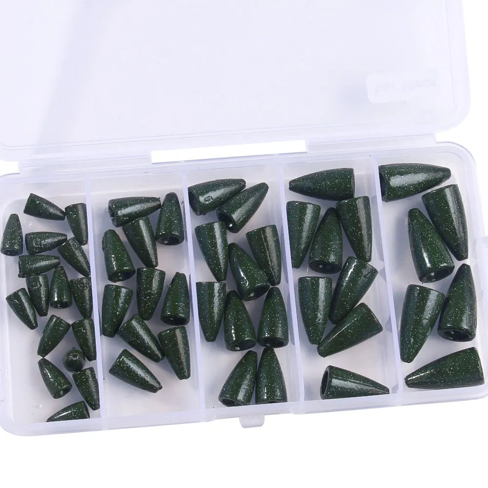 Reel Nauti Lead Slip Sinkers – Smooth Sliding Fishing Weights 50pcs