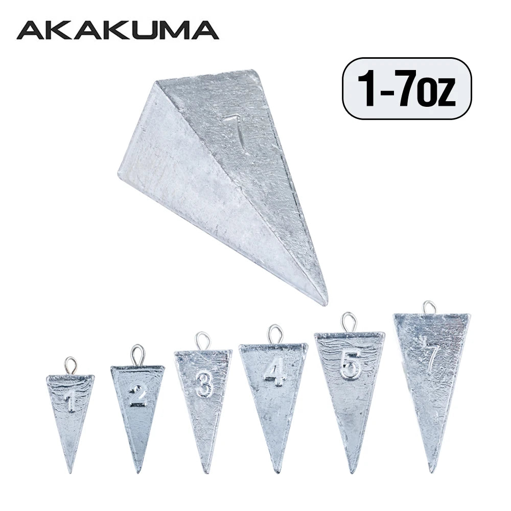 Akakuma Lead Fishing Sinkers – Reliable Casting &amp; Bottom Fishing Weights 1oz, 2oz, 3oz, 4oz, 5oz, 7oz