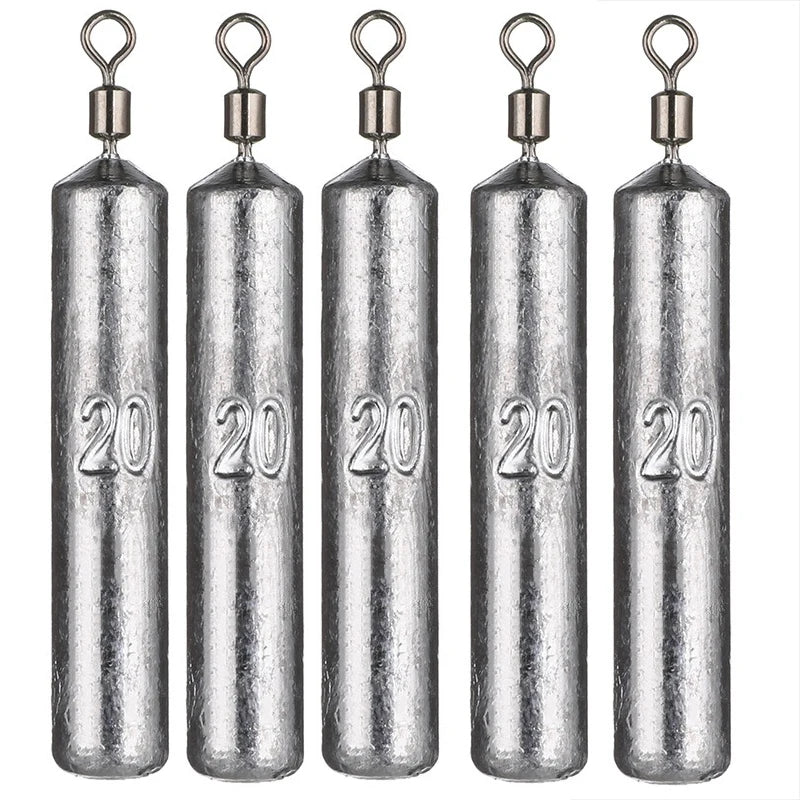 5-Pack Water Drop Fishing Sinkers (3.5g–20g) Lead Weights for Carp & Soft Lures