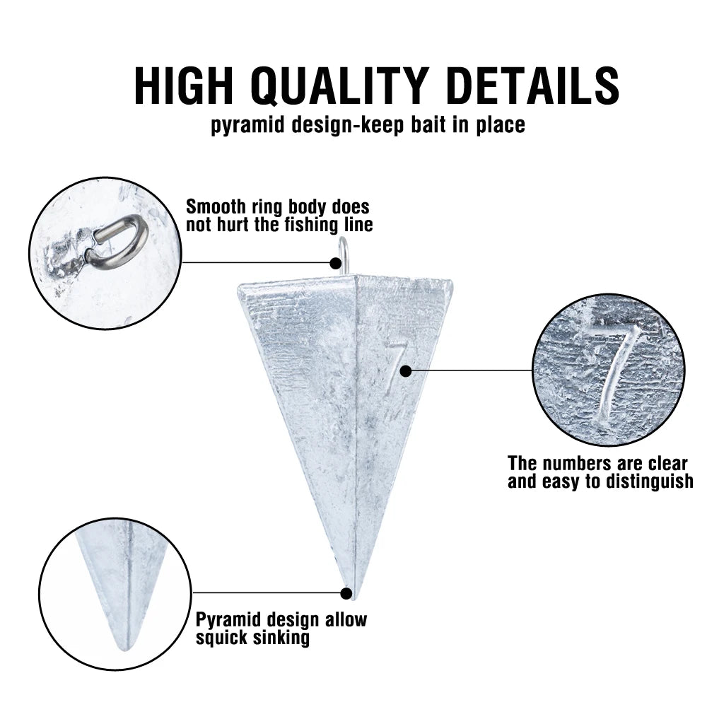 Akakuma Lead Fishing Sinkers – Reliable Casting &amp; Bottom Fishing Weights 1oz, 2oz, 3oz, 4oz, 5oz, 7oz