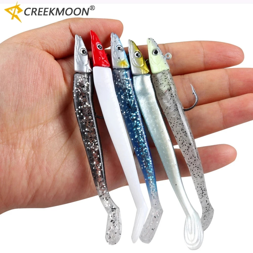 Creekmoon Luminous Jig Head Soft Lure Set – 5PCS