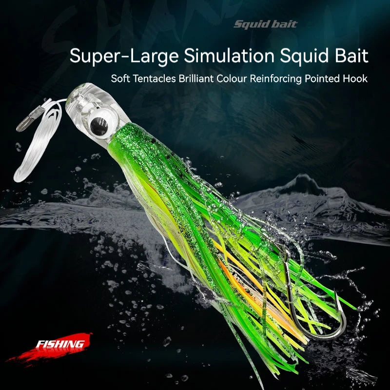 PRO BEROS Squid Hook Wood Shrimp Fishing Bait – 16cm (6.3in)