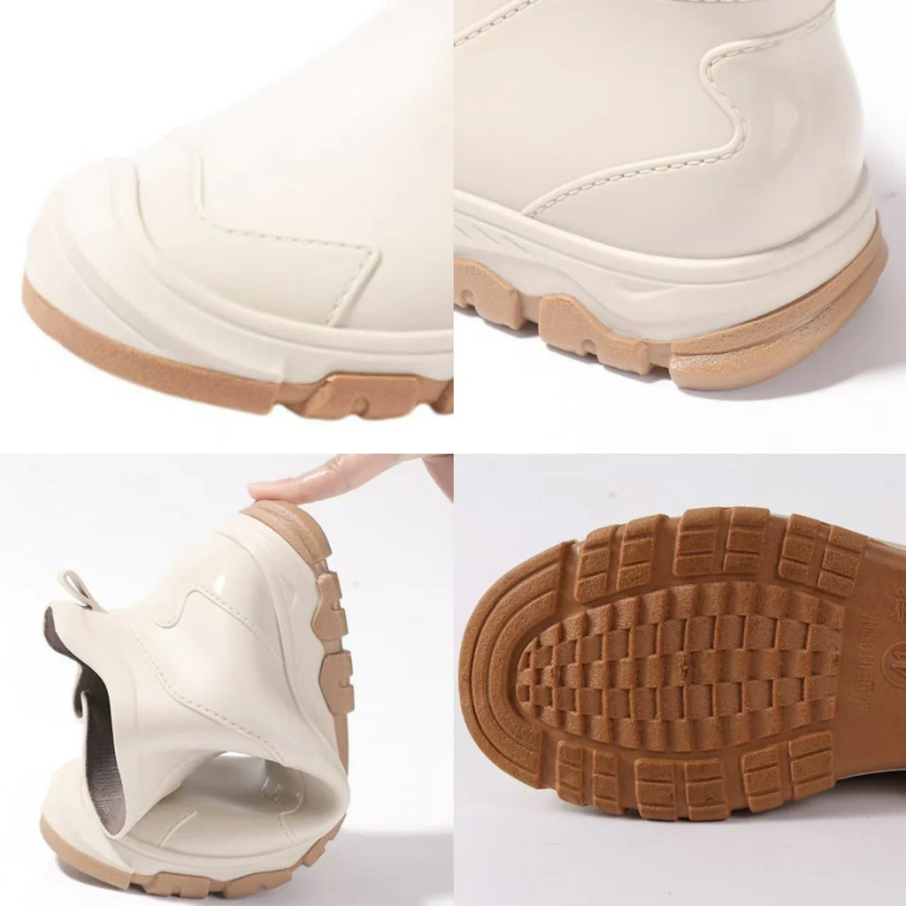 KTCZ Men’s Ankle Waterproof Work Boots – Slip-On Rubber Fishing Boots