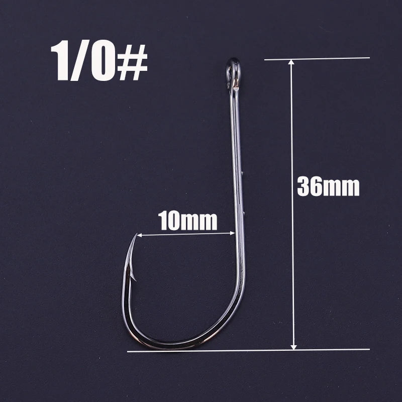 OKUQUBE Long Shank Barbed Fishing Hooks – Double Bait Keeper