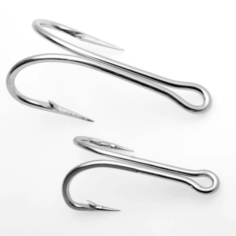 JTUUWRAP Double Fishing Hooks – High Carbon Steel Duple Hooks