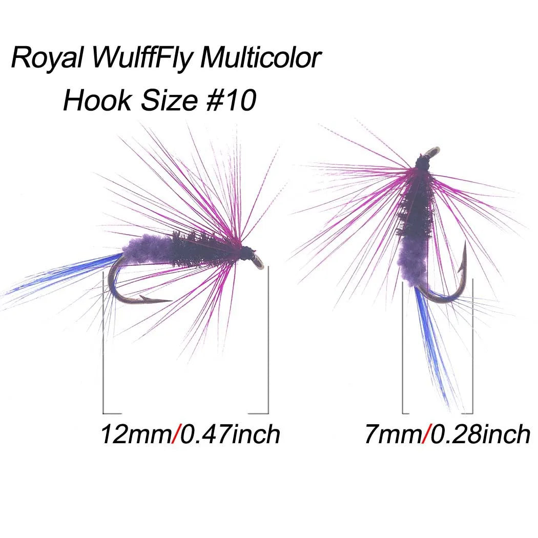 Qievcrme Caddisfly &amp; Royal Wulff Fly Fishing Lures – Assorted Dry Fly Set (10PCS)