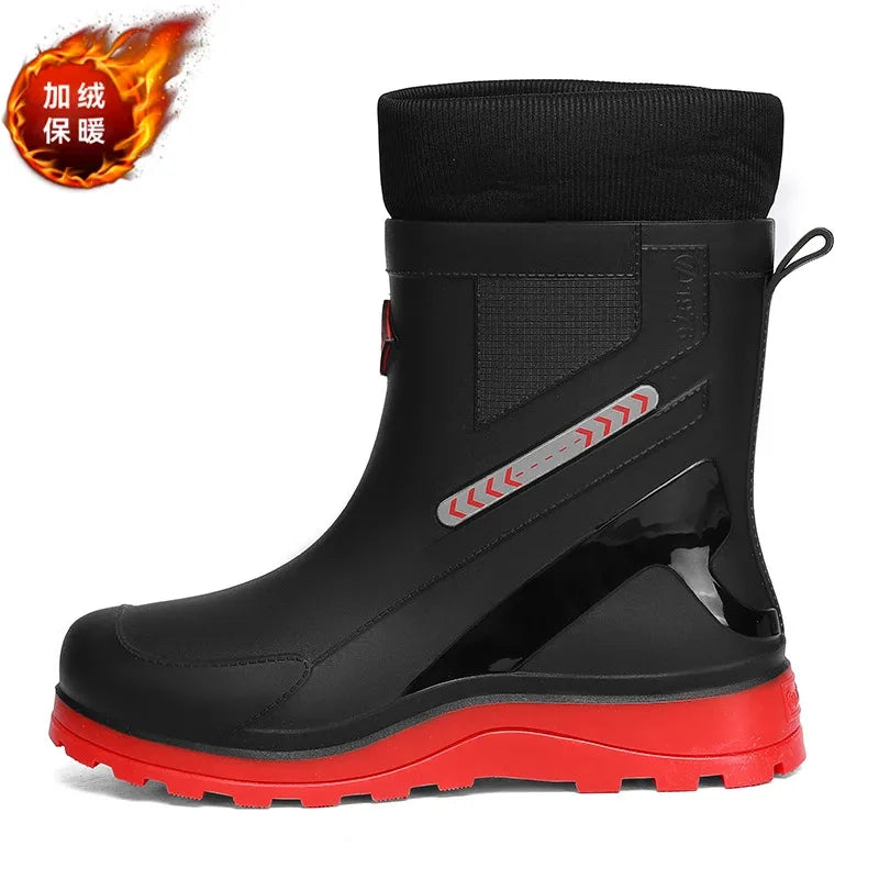 Reel Nauti Men’s Mid-Calf Winter Deck Rain Boots