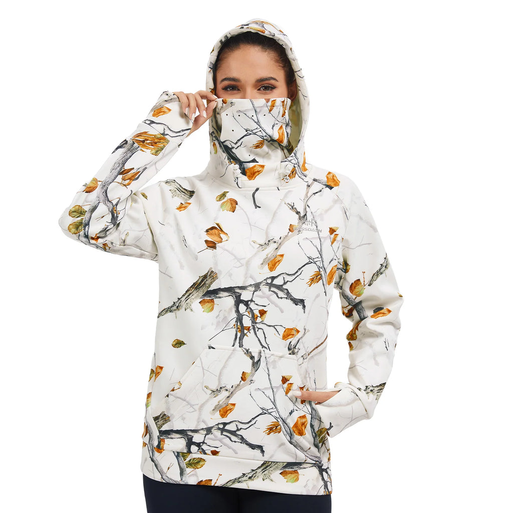 Bassdash Women’s Thermal Hooded Pullover – Fleece Lined Outdoor Performance Hoodie