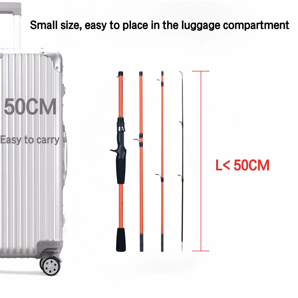 Reel Nauti BIUTIFU Mini Rock Travel Fishing Rod – Carbon Fast Action