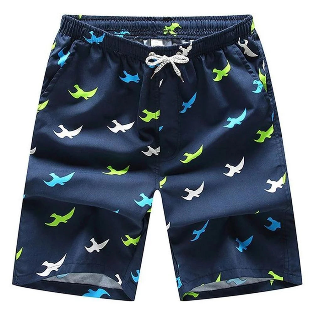 Men’s Printed Sports Shorts – Loose Fit Elastic Waist Casual Summer Shorts