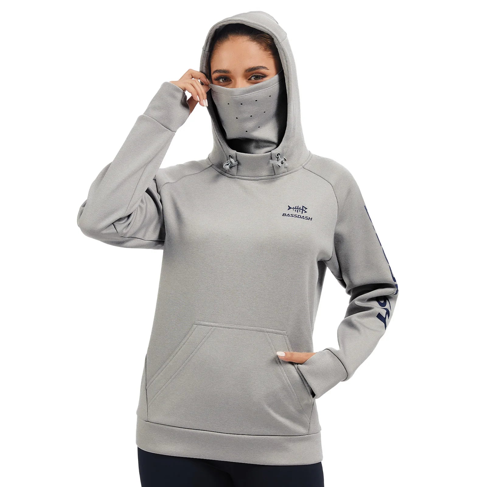 Bassdash Women’s Thermal Hooded Pullover – Fleece Lined Outdoor Performance Hoodie