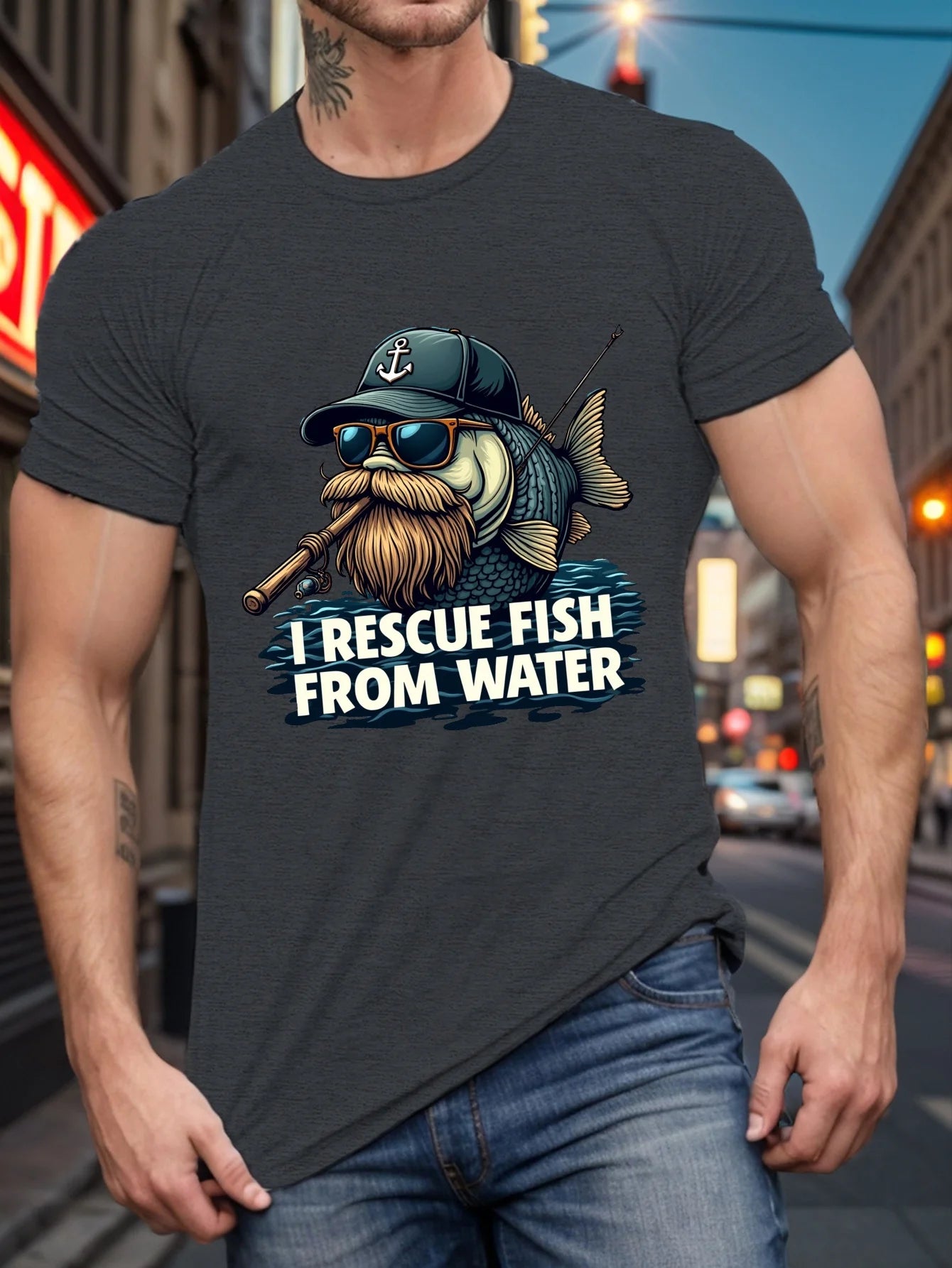 Casual Men's Pullover Top – No Cap Design