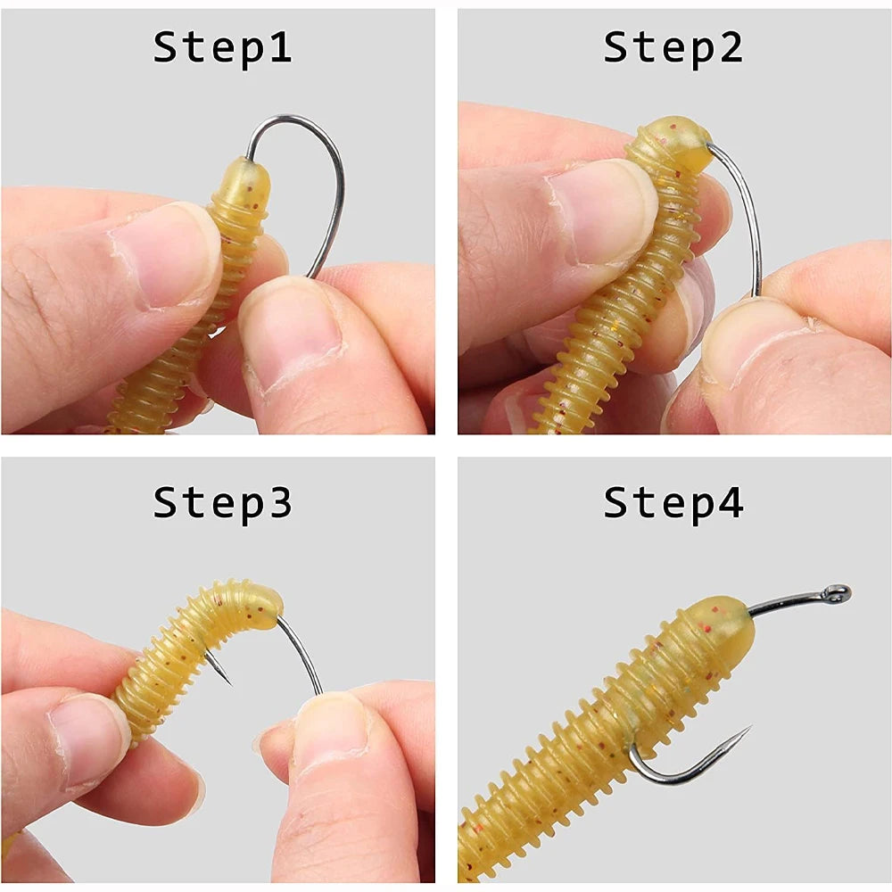 High Carbon Steel Barbless Carp Fishing Hooks – 180-Piece Assortment