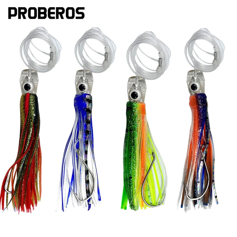 PRO BEROS Squid Hook Wood Shrimp Fishing Bait – 16cm (6.3in)