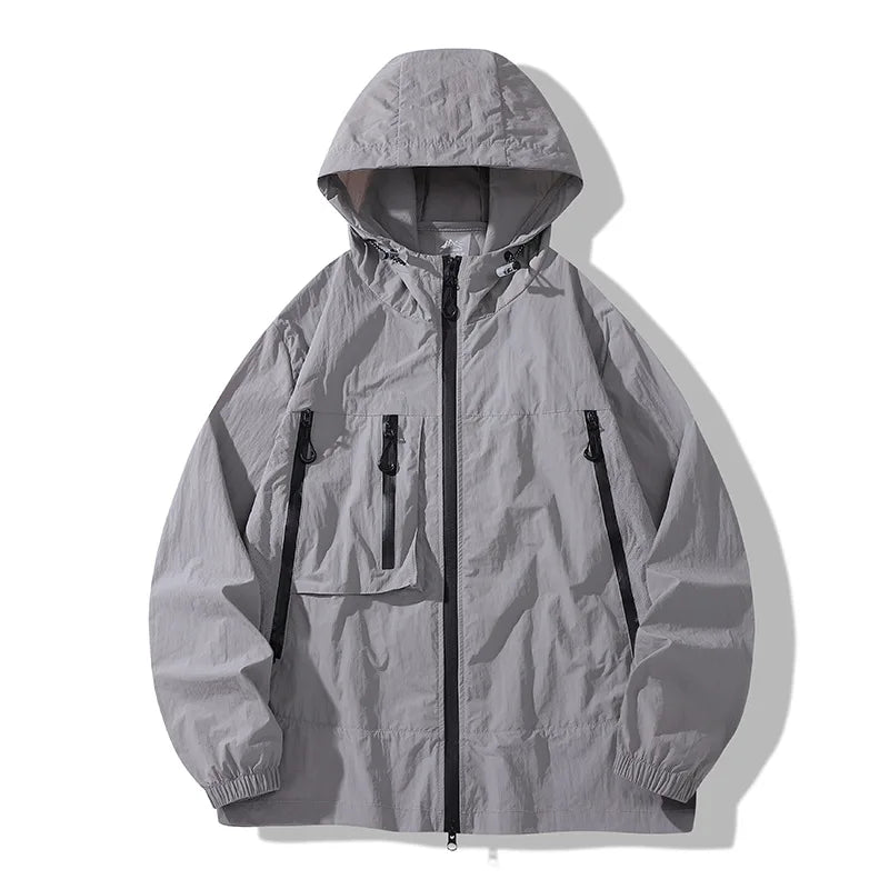 Unisex Men's Women's Lightweight Hooded Jacket – Thin Sports Windbreaker for Travel