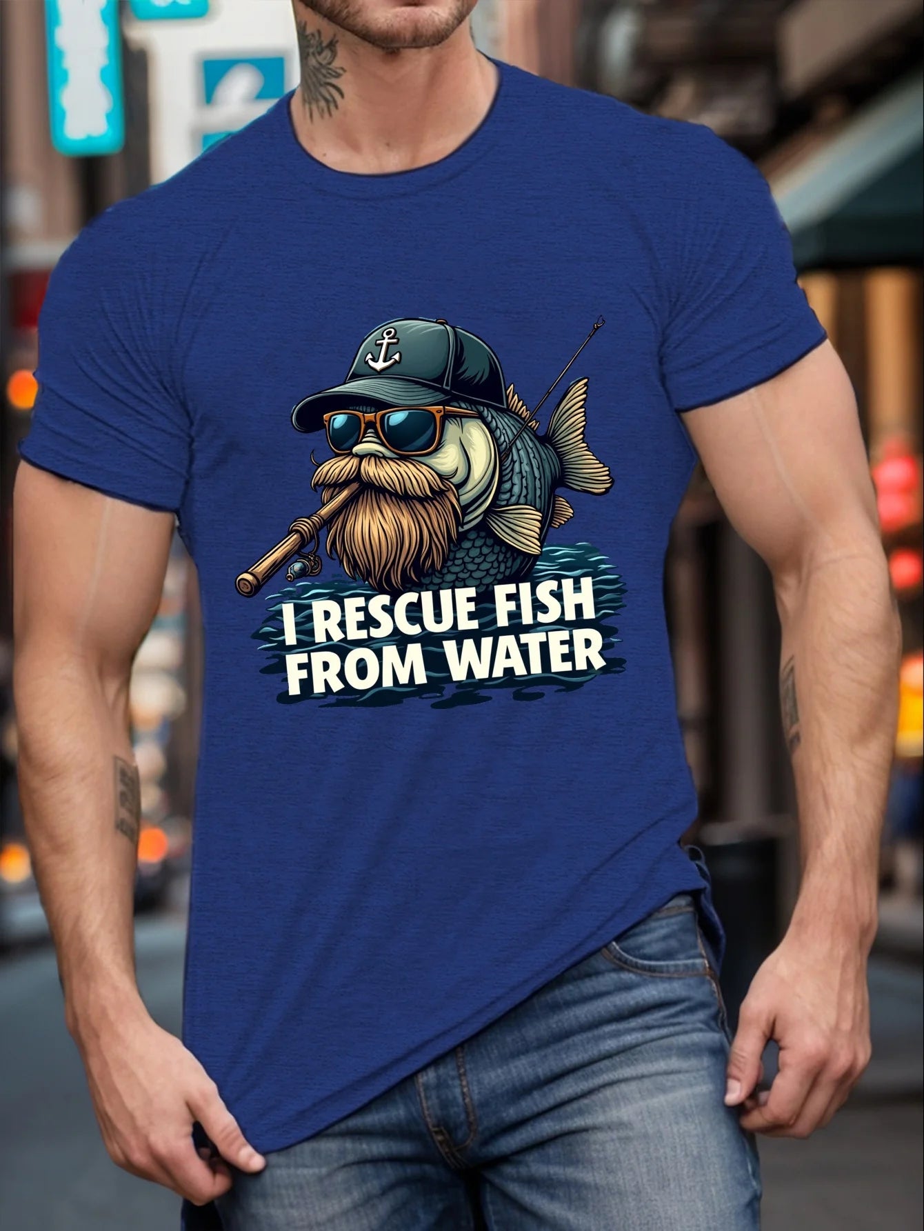 Casual Men's Pullover Top – No Cap Design