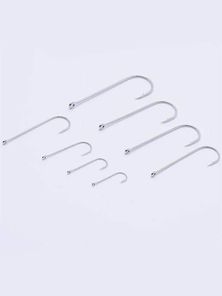 Aberdeen Fishing Hooks – Long Shank High Carbon Steel Hooks (50-Pack)
