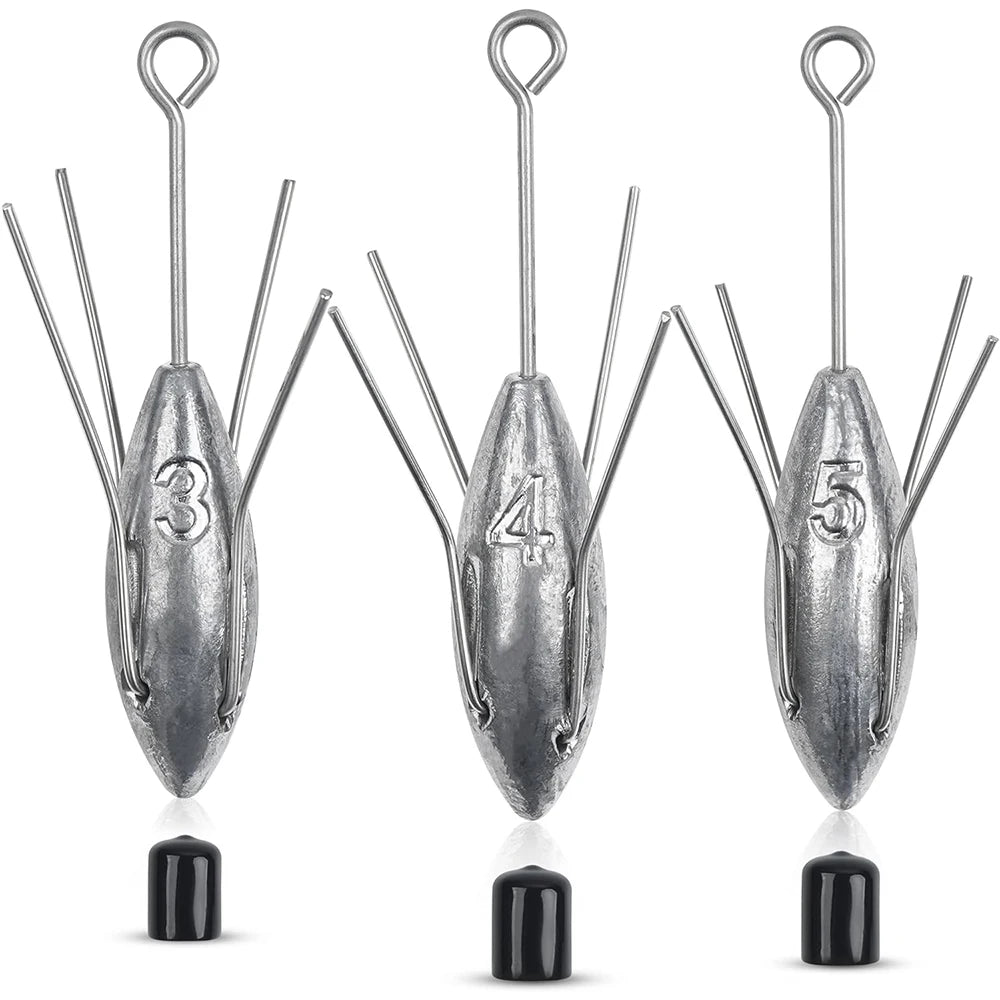 1Pcs Sputnik Sinkers Surf Fishing Weights Spider Weights Sinkers Long Tail Saltwater Casting Fishing Sinkers Catfish Weights