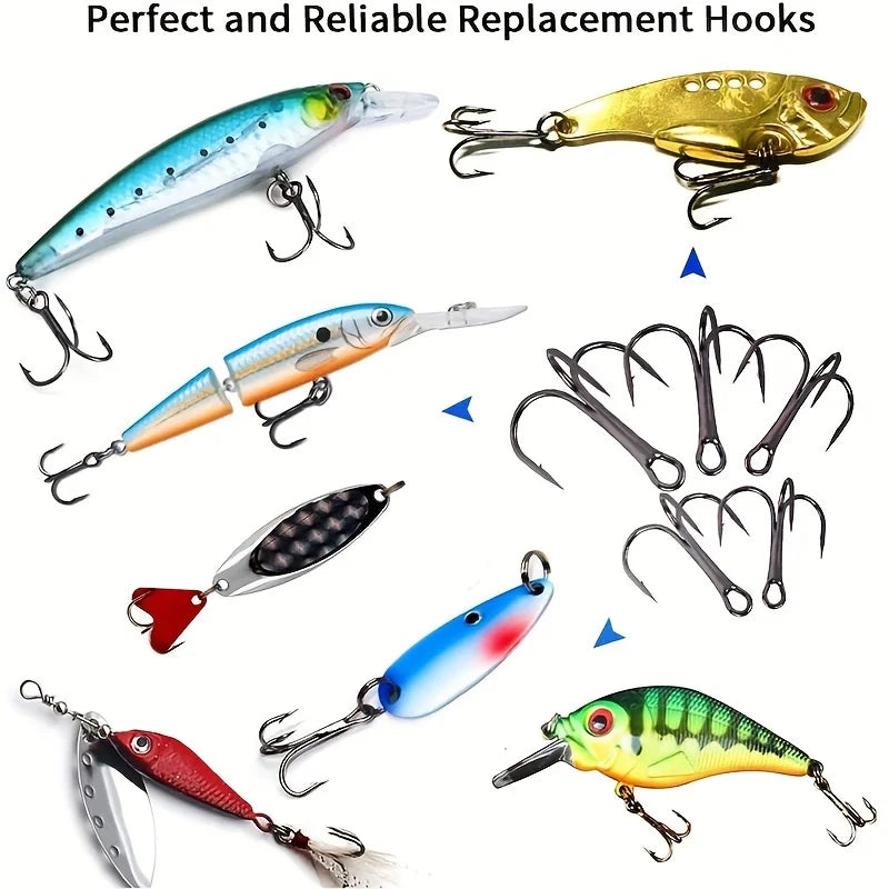 PRO BEROS High Carbon Steel Treble Hooks