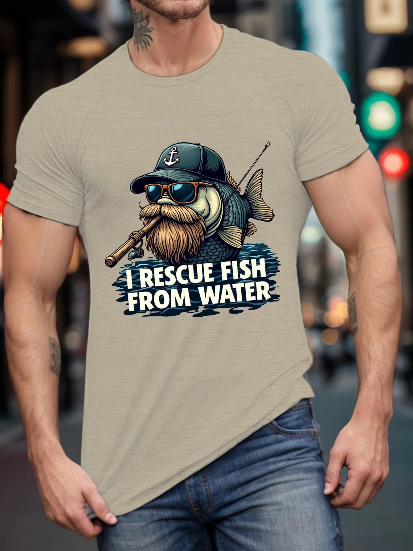 Casual Men's Pullover Top – No Cap Design