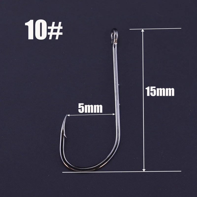 OKUQUBE Long Shank Barbed Fishing Hooks – Double Bait Keeper