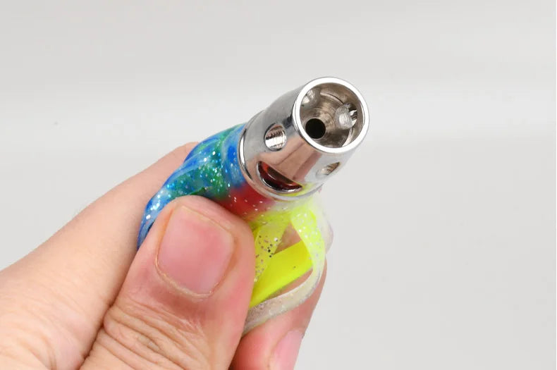 55g Copper Head Octopus Teaser – Squid Skirt Bait for Marlin & Tuna Trolling Jet