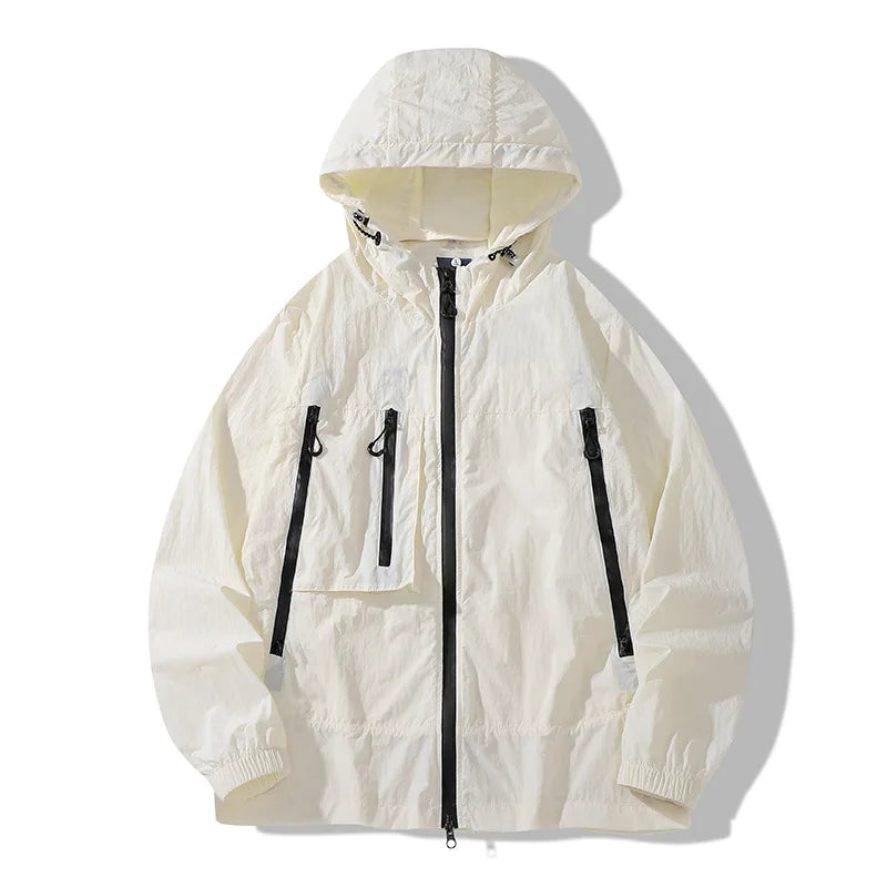 Unisex Men's Women's Lightweight Hooded Jacket – Thin Sports Windbreaker for Travel