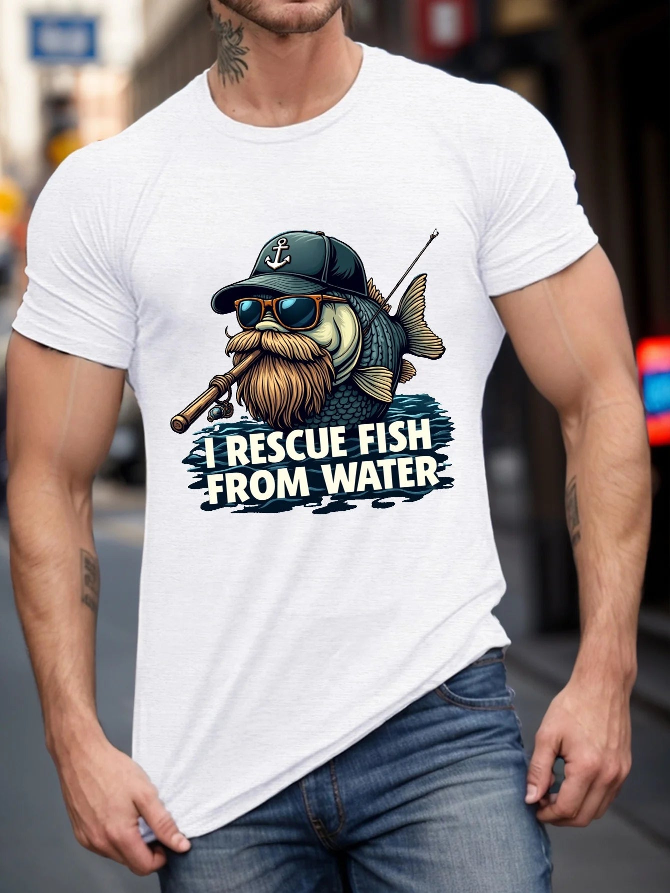 Casual Men's Pullover Top – No Cap Design