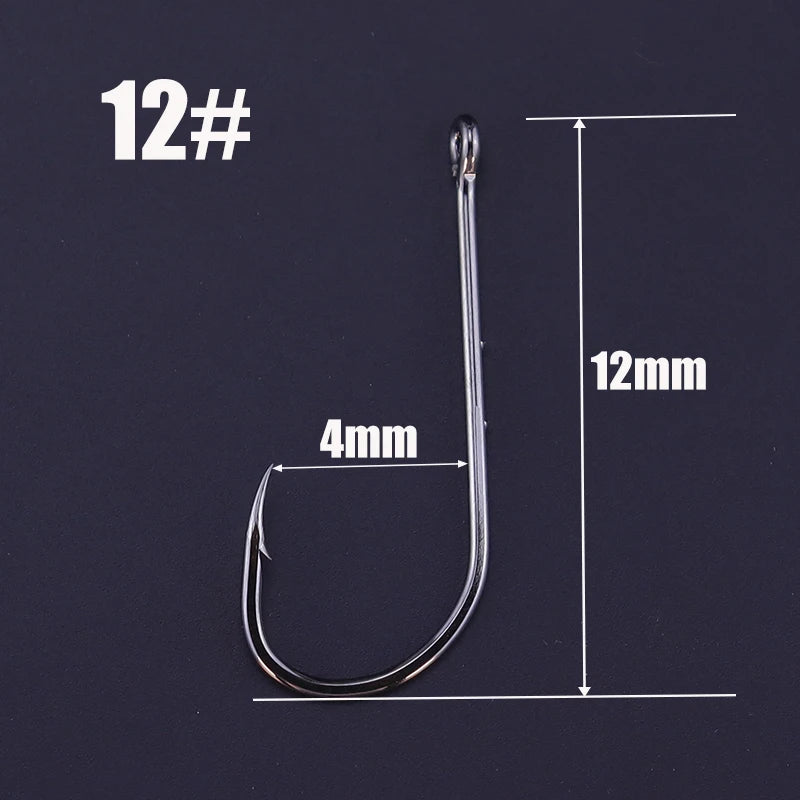 OKUQUBE Long Shank Barbed Fishing Hooks – Double Bait Keeper