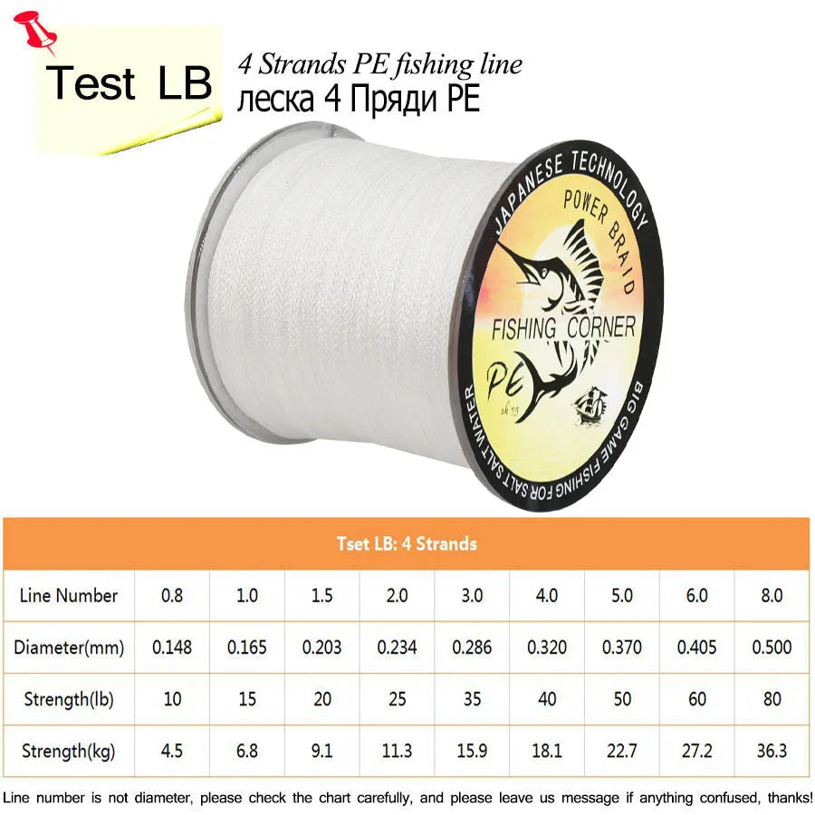 JIOUDAO 500M 4-Strand Braided Fishing Line – Floating Multifilament Line