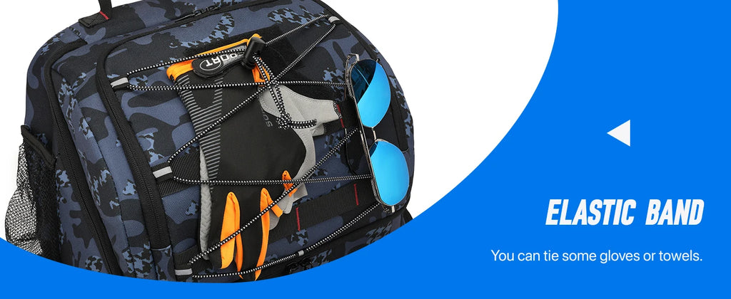 45L Fishing Backpack Cooler – Tackle Storage Bag with Rod Holders & Rain Cover