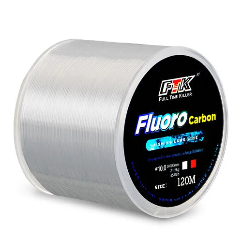120M Fluorocarbon Coating Fishing Line 0.20mm-0.60mm 7.15LB-45LB Carbon Fiber Leader