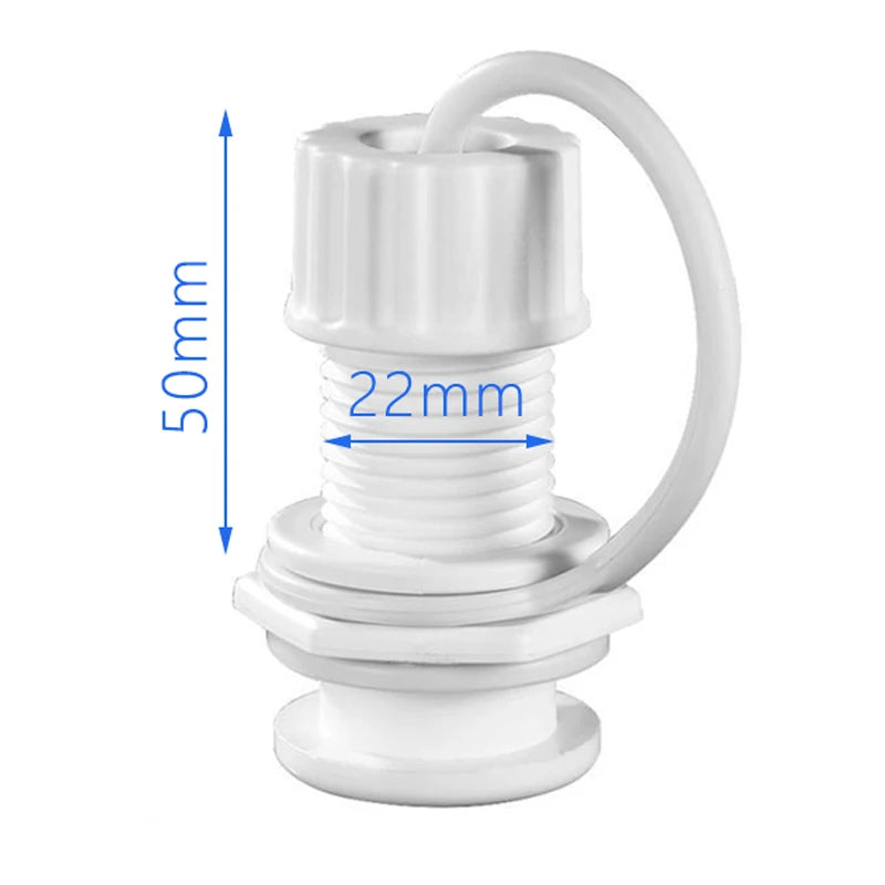 Reel Nauti Threaded Cooler Drain Plug Replacement – Fits 50–165 Qt Coolers