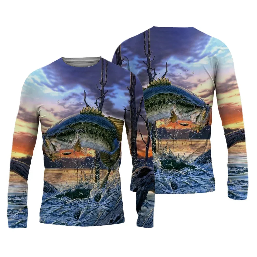 Men’s Bass Performance T-Shirt – Lightweight Breathable Sports Tee (Plus Size Available)