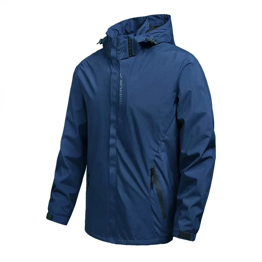 FURCW Men’s Outdoor Hooded Jacket – Detachable Hood Casual Windbreaker