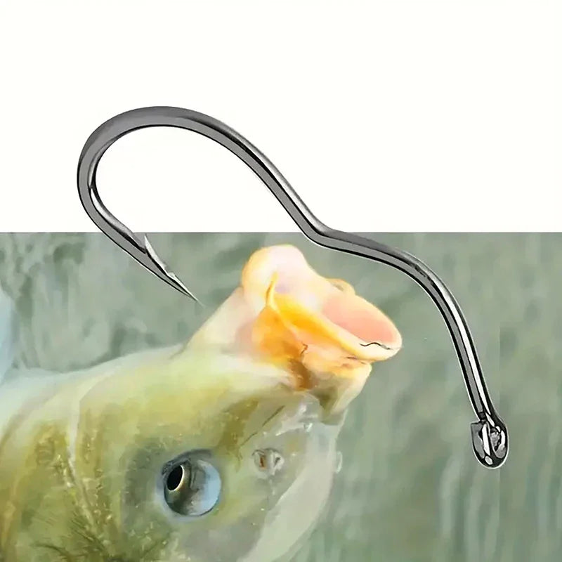 Reel Nauti Automatic Flip Crank Fishing Hooks – High Carbon Steel Hook Set (50PCS)