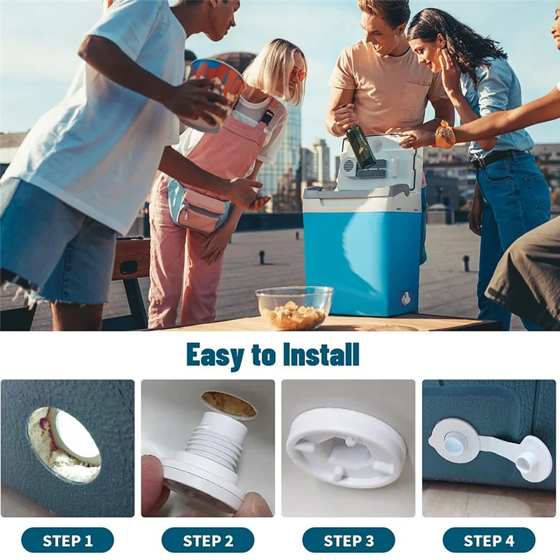 Reel Nauti Cooler Drain Plug Replacement – Leak-Proof Plug Assembly (2 Pack)