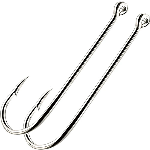 Aberdeen Fishing Hooks – Long Shank High Carbon Steel Hooks (50-Pack)