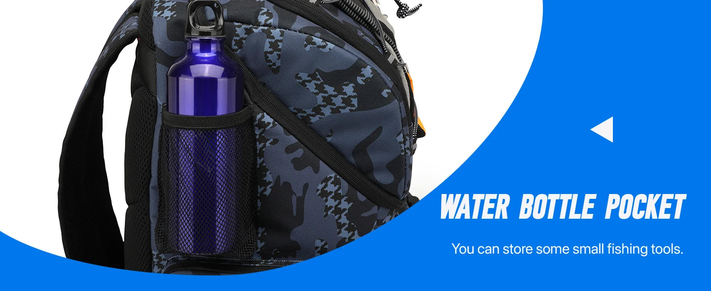 45L Fishing Backpack Cooler – Tackle Storage Bag with Rod Holders & Rain Cover