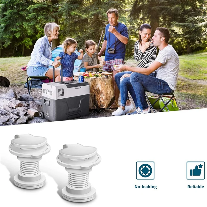 Reel Nauti Cooler Drain Plug Replacement – Leak-Proof Plug Assembly (2 Pack)