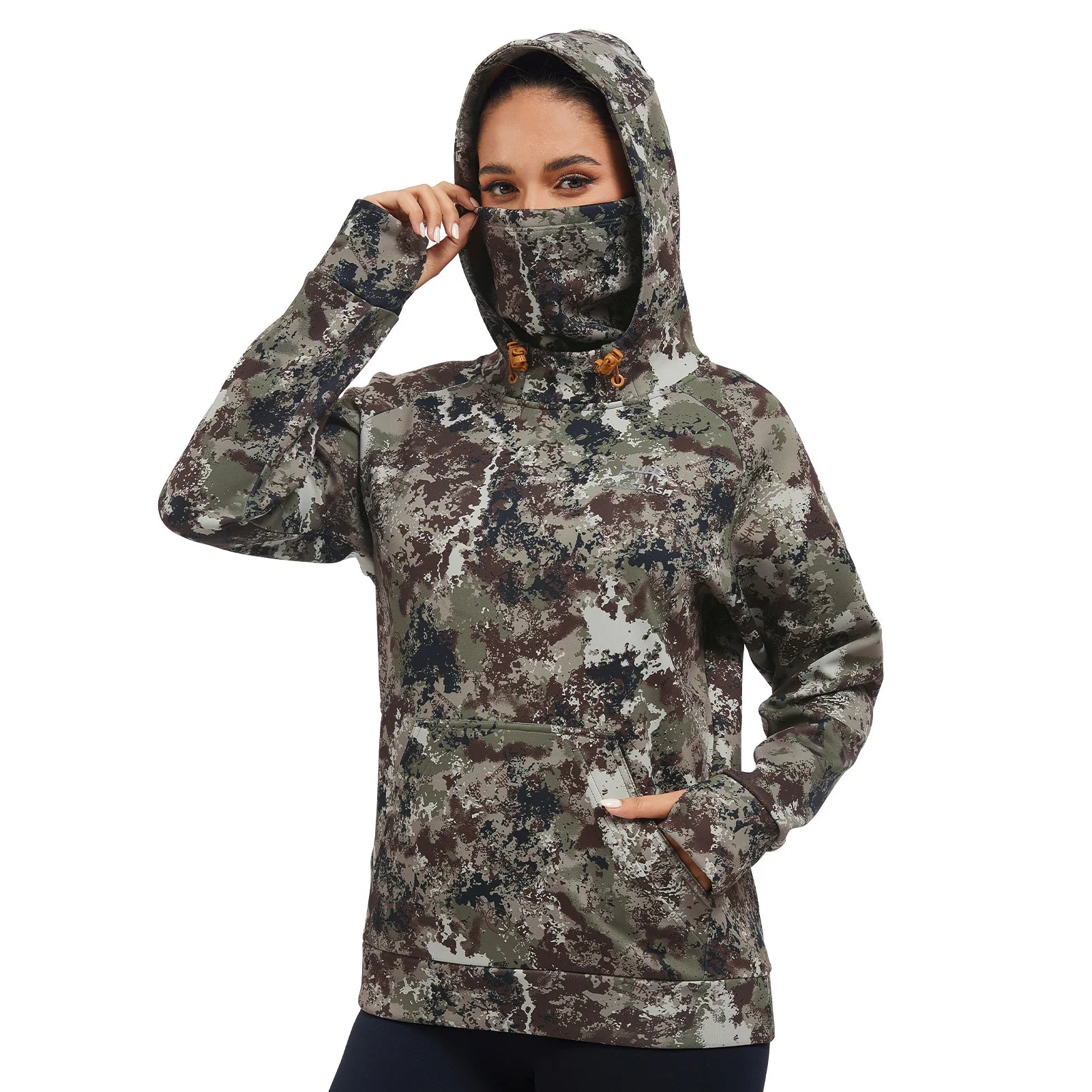 Bassdash Women’s Thermal Hooded Pullover – Fleece Lined Outdoor Performance Hoodie