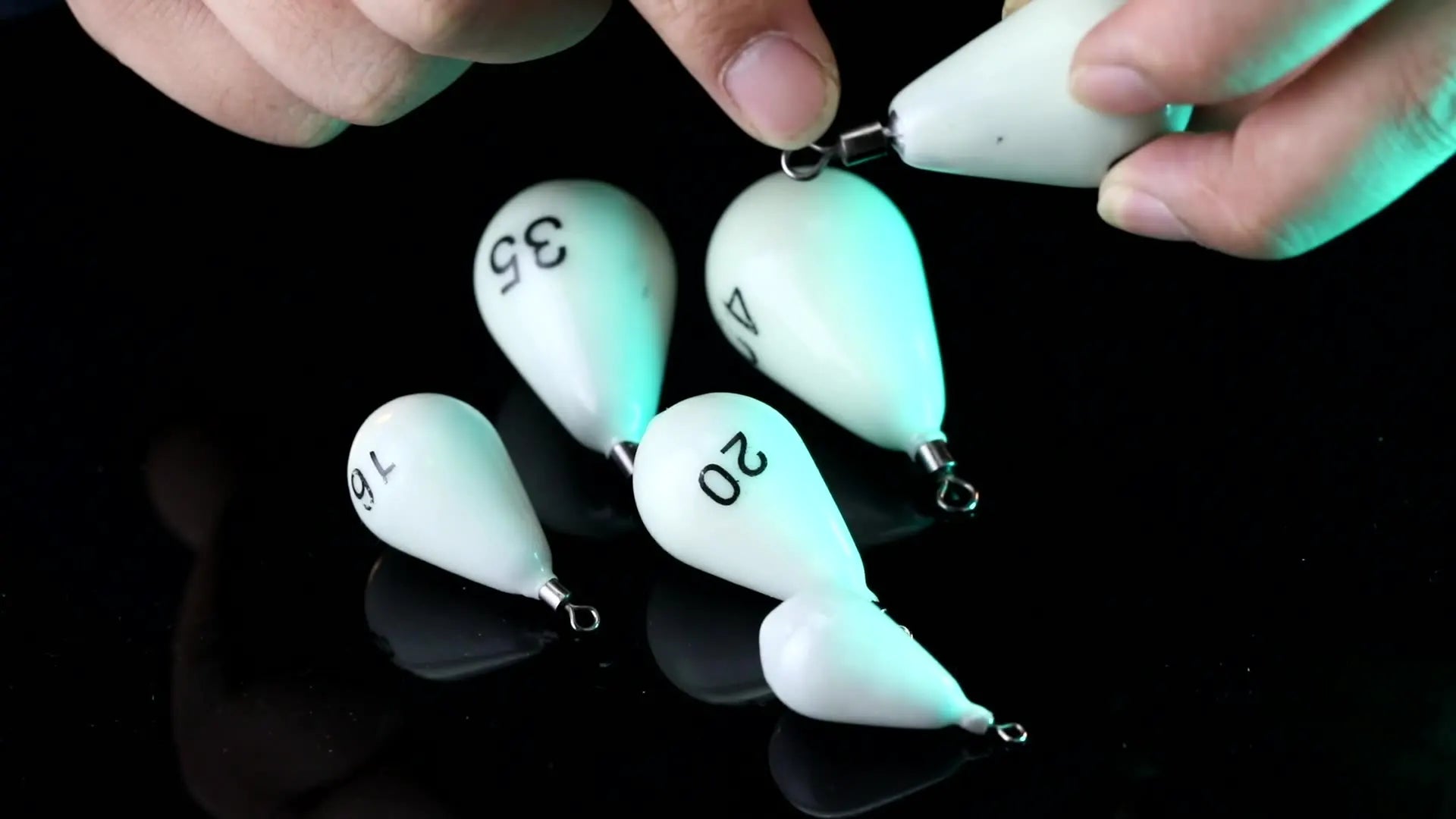 Reel Nauti Luminous Fishing Drop Sinkers – 360° Rotation Connector Weights (2PCS)