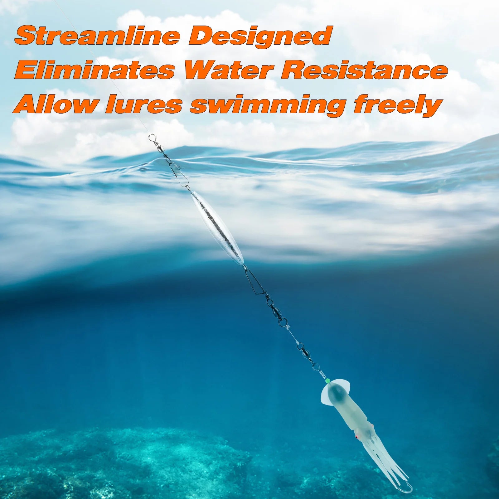 Reel Nauti Trolling Lead Sinkers – Streamlined Deep Water Fishing Weights (5PCS) 1oz-80z