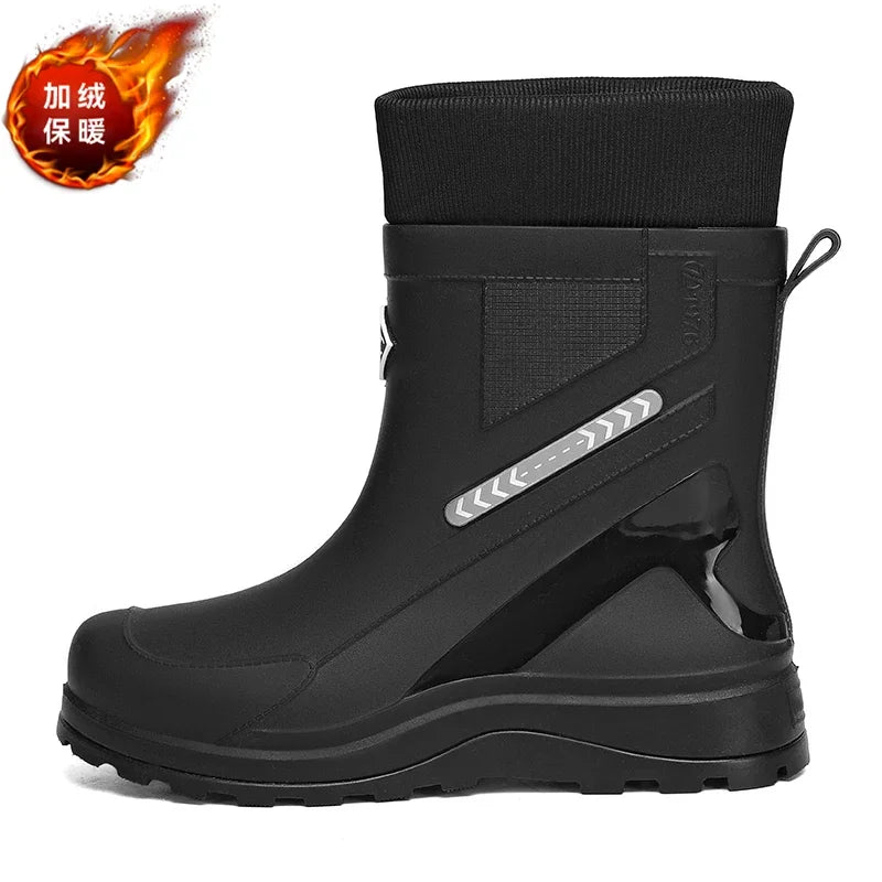 Reel Nauti Men’s Mid-Calf Winter Deck Rain Boots
